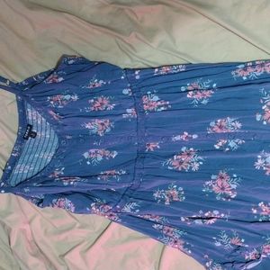 Blue floral dress from torrid, size 3, worn once.